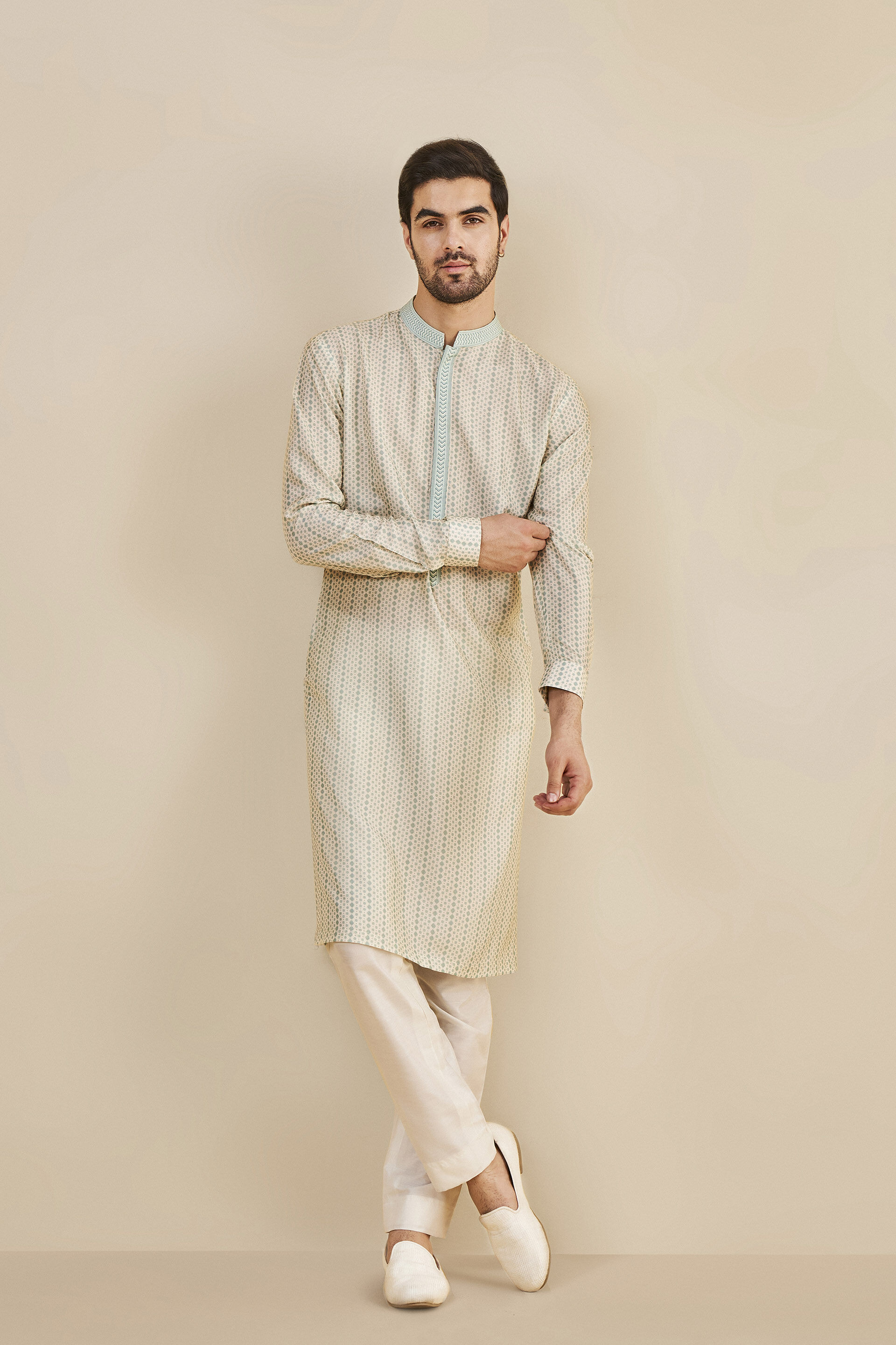 Mukfi Kurta - Sea Blue